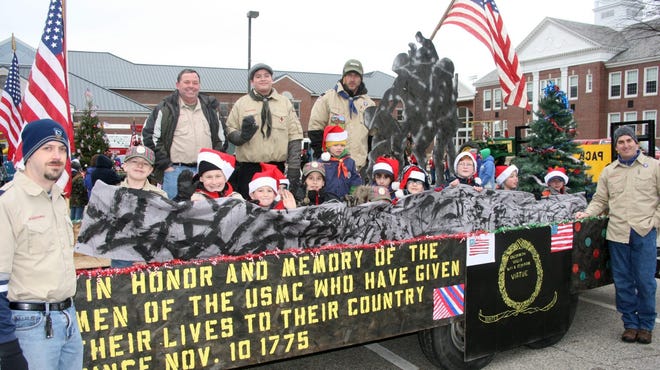 The boys and leaders of Cub Scout Pack 237, which meets at First Church Congregational, were awarded third place in the Youth Division of the Rochester Holiday Parade, this year.