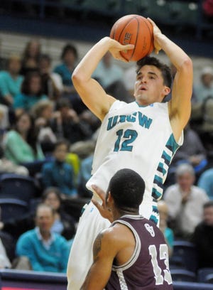 UNCW guard Tanner Milson leads the Seahawks this season in 3-point shooting percentage (40), makes (18) and attempts (45).