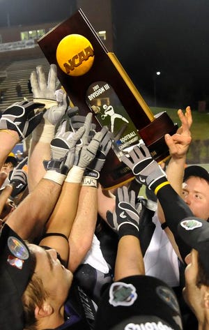 Wisconsin-Whitewater celebrates winning the NCAA Division III football title at Salem Stadium against Mount Union in Salem, Va., on Dec. 16, 2011. After missing the playoffs last season, they are back to face defending champion Mount Union on Friday for the championship.