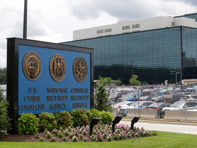 This June 6, 2013 file photo shows a sign outside the National Security Agency (NSA) campus in Fort Meade, Md.