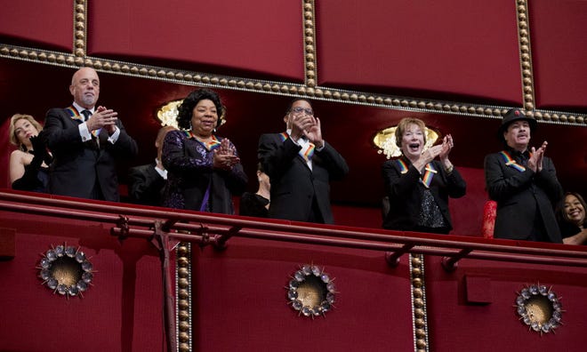 The recipients of the 2013 Kennedy Center Honors were, from left, Billy Joel, Martina Arroyo, Herbie Hancock, Shirley MacLaine, and Carlos Santana. The gala was held earlier this month and will be broadcast on Sunday.