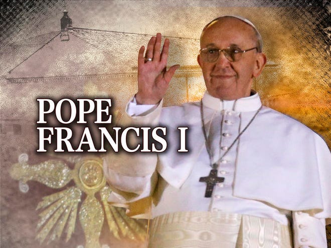Pope Francis, voted Religion Newsmaker of the Year, is the 266th and current Pope of the Catholic Church, having been elected Bishop of Rome and absolute Sovereign of the Vatican City State.