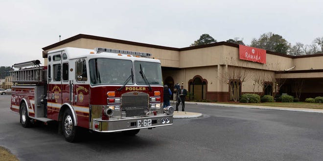 Steve Bisson/Savannah Morning News - The Pooler Fire Department has responded to 4 fires in a 24-hour period at the Ramada in Pooler.