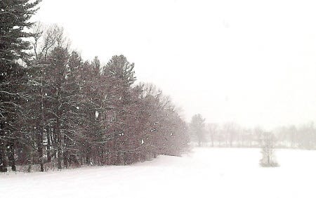 A scene from the snow storm on Thursday, Dec. 26.