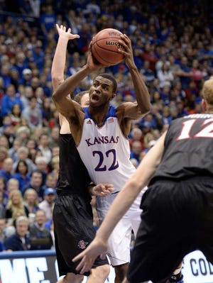 Guard Andrew Wiggins struggles to find a easy shot against San Diego State Sunday.