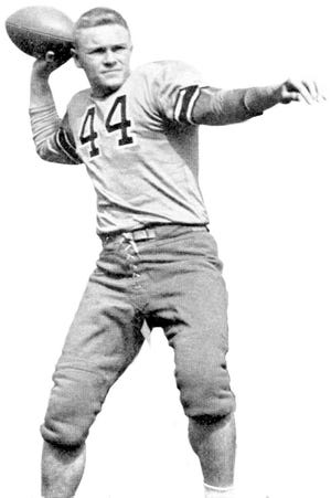Quarterback Paul Christman, MU’s second All-America athlete, was inducted into  the College Football  Hall of Fame in 1956. He led Missouri to an appearance in the 1940 Orange Bowl.