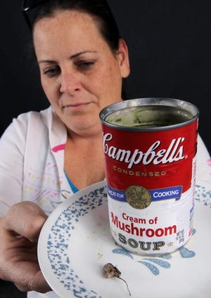 Atheana Bayer purchased a can of Campbell’s Cream of Mushroom soup and found this inside the can.