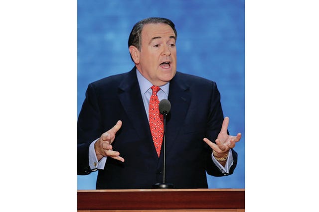 ASSOCIATED PRESS FILE PHOTO / Former Arkansas Gov. Mike Huckabee addresses the Republican National Convention in Tampa, Fla., on Wednesday, Aug. 29, 2012. (AP Photo/J. Scott Applewhite)