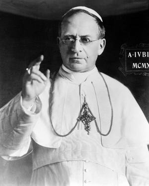 Pope Pius XI is seen in the 1925 picture in Rome.