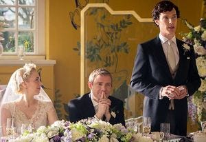 Amanda Abbington, Martin Freeman, Benedict Cumberbatch | Photo Credits: Robert Viglasky/Hartswood Films 2013 for MASTERPIECE