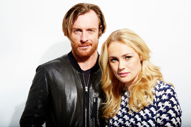 Toby Stephens, left, and Hannah New, from the new Starz original series, "Black Sails." The series premieres Saturday, Jan. 25.