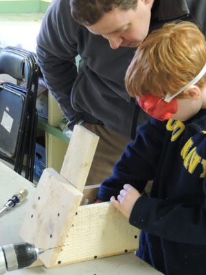 There are lots of special programs planned at Stony Brook Wildlife Sanctuary in Norfolk during February, including a program, like the one pictured, during which participants will build their own backyard bird houses. CONTRIBUTED PHOTO