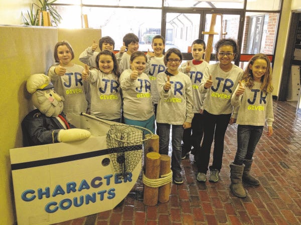 SUBMITTED PHOTOS
Westport Elementary School Student Council JR GIVERS are ready to help catch great character. Front row, (l-r) Abigail Simmons, Madison Mazzarella, Abigail Silvia, Hannah Levesque, Laila Silver and Caroline Powell; back row, (l-r), Donovan Melo, Liam Molloy, Domanick Vitorino and William Daughtry.