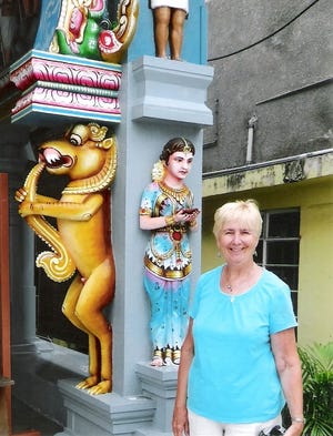 Pat Barry at a Hindu Shrine on Mauritius. Courtesy Photo
