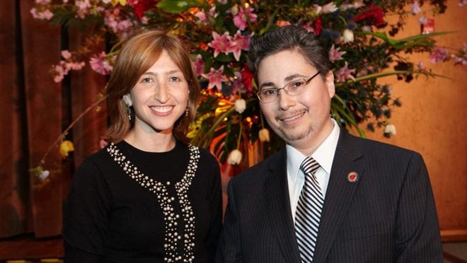 Jay Feinberg and his bone marrow donor, Becky Keller, at the 2011 Gift of Life Annual Gala. Feinberg underwent his bone-marrow transplantation in 1995. (Photo provided)