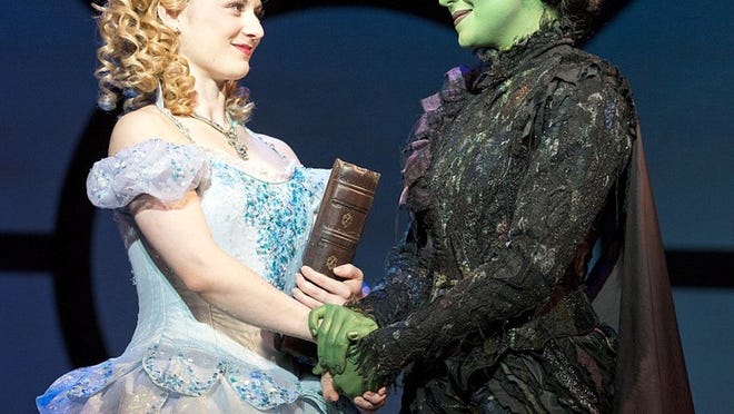 “Wicked” plays at Bass Concert Hall in Austin Feb. 19 to March 9. Pictured: Hayley Podschun and Jennifer DiNoia starred in the 2013 tour.