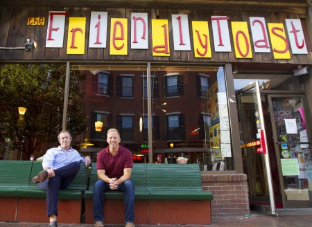 New co-owners of the Friendly Toast, Scott Pulver, left, and Eric Goodwin.
Ioanna Raptis photo