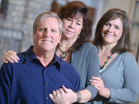 Sherman Moon is seen with his wife Vickie, middle, and sister-in-law Sandy North. Sherman has received treatment in the Netherlands in hopes of beating his cancer.