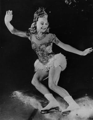 Three time Olympic gold medalist Sonja Henie skated her way to stardom in 1930s and 1940s films. She was the third top box office draw in 1939, just behind Clark Gable and Shirley Temple.