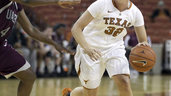 Texas’ Brady Sanders was one of only three holdovers from the Gail Goestenkors era for Longhorns basketball when new coach Karen Aston took over in 2013. She has re-shaped her game to become a key contributor this year.