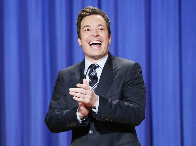 This April 4, 2013 file photo released by NBC shows Jimmy Fallon, host of “Late Night with Jimmy Fallon,” in New York. Fallon will debut as host of his new show, “The Tonight Show with Jimmy Fallon,” on Feb. 17. AP PHOTO/NBC/LLOYD BISHOP