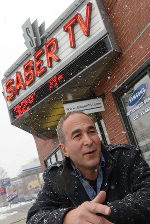 George Saber talks about the winter weather’s effect on his television business.