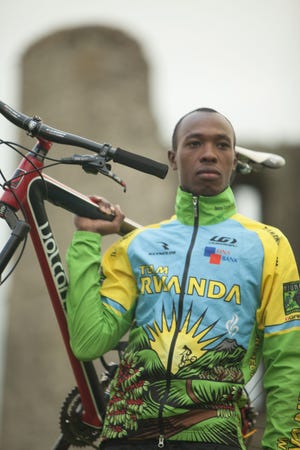 A scene from "Rising from Ashes," a documentary look at the African nation of Rwanda’s first national cycling team.