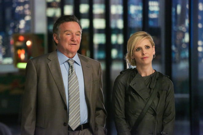 Robin Williams returns to television as a larger-than-life advertising genius in "The Crazy Ones." Sarah Michelle Gellar plays his daughter, Sydney.