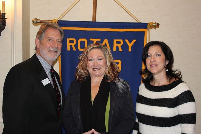 Pictured from left to right are: Martin McConnell, Gonzales Rotary President; Ronnell Nolan, President and CEO of Health Agents of America, and Gonzales Rotarian, Kim Gautreau.