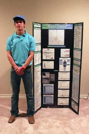 Nikolas Hines, a Christ the King Cathedral School senior, tested insecticides for disruption of the human endocrine system for his science fair project for which he won a gold medal at the South Plains Regional Science and Engineering Fair.