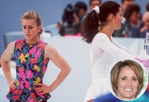 Tonya Harding, Nancy Kerrigan, Mary Carillo | Photo Credits: Vincent Amalvy/AFP/Getty Images, Michael Loccisano/Getty Images
