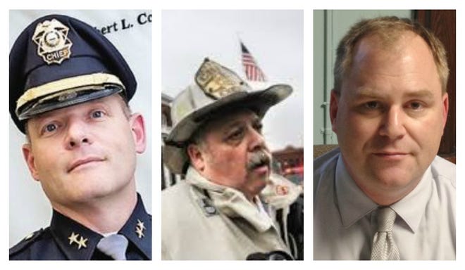 Exeter's top three wage earners in 2013 were, from left, Police Chief Richard Kane, Fire Chief Brian Comeau and Town Manager Russ Dean.