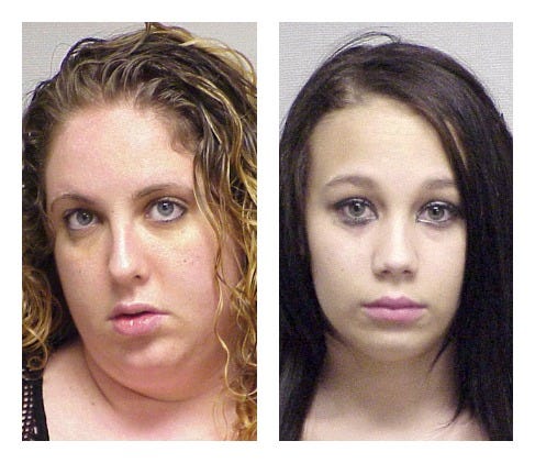 Stephanie A. White, 24, left, and Sara E. Vazquez, 19, both of Worcester, Mass., were arrested at a Portsmouth hotel and charged with prostitution.