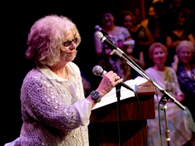 In this May 18, 2013 file photo, Lauren Caldwell, artistic director, speaks during the 40th birthday party for the Hippodrome Theatre in Gainesville.