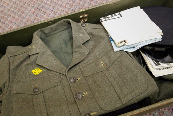 A World War II Marine footlocker with uniforms, photographs and letters from the era was donated to the Museum of the Marine.
