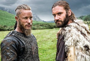 Travis Fimmel and Clive Standen | Photo Credits: Joanthan Hession/The History Channel