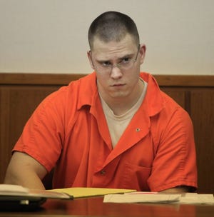 FILE -- Clayton Whittemore, the man accused of killing his girlfriend Alexandra Kogut in her SUNY Brockport dorm room in September, listens in court during a recent hearing to challenge admissibility of statements he made to police.