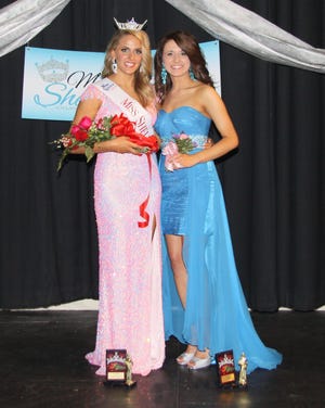 Molly McKinney, left, is Miss Shelby, pictured with Mary-Katherine Leigh. (Photo submitted by Adrian Hamrick)