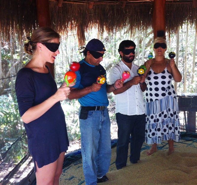 Visitors to Riviera Maya, Mexico, experience the sound of maracas during a Sense Adventure Tour.