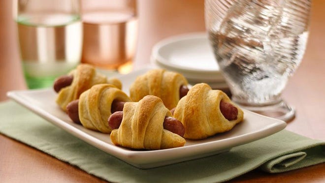 Pigs in a blanket are a nice midnight snack, but consider jazzing them up with a version inspired by the irreverent style of late-night talk show host Craig Ferguson.