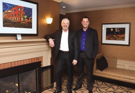 The Port Inn, Portsmouth's oldest and longest operating hotel, is now a member the Ascend Collection by Choice Hotels. Port Inn has been upgrading its rooms, lobby and breakfast area. Port Inn General Manager Bill MacDonald, left, and Director of Marketing Damien Callahan show off the renovated lobby featuring artwork by local photographer David Murray.