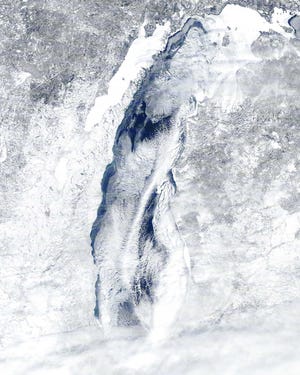 Lake Michigan on March 2, 2014.