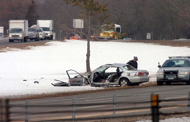 State Police investigate a crash on Route 2 eastbound at exit 17 in Colchester Wednesday. Life Star was called to the scene. Route 2 eastbound was still closed at 8:45 a.m. No other information was available.