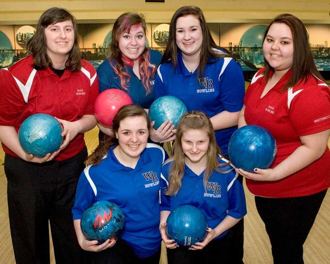All City Girls Bowling Team - Back row left to right: Jenni Pheigaru, Danyea Dickson, Rachel Payne Michelle Breitkreutz. Front row left to right: Ashton Anderson and Whitney Prockish.