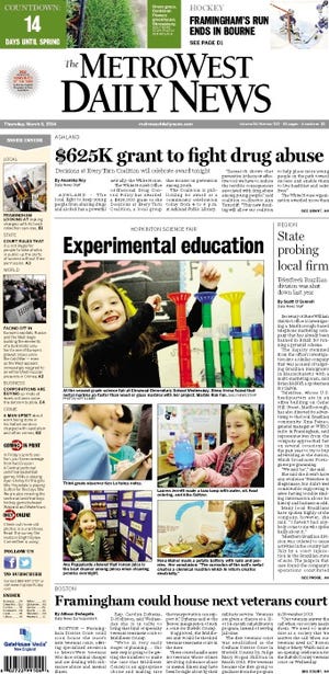 Front page of the MetroWest Daily News for 3/5/14