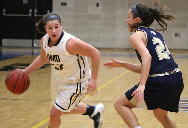 Photo courtesy of UMass Dartmouth Athletics
Fairhaven High School graduate Ashley Brown landed a spot with the UMass Dartmouth women's basketball team this winter and made an immediate impact with the Lady Corsairs. She was named a starter and averaged nine points per game as a freshman.