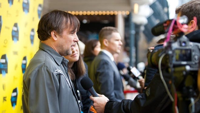 Director Richard Linklater talks about his movie “Boyhood,” which was in production for more than a decade, at the premiere Sunday during South by Southwest Film.