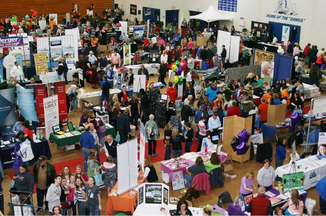 Community members and exhibitors mingle at a past Ionia Expo, which showcases businesses, groups and organizations from the Ionia area. This year, the free-admission event will take place from 9 a.m. to 3 p.m. Saturday at the Ionia High School gymnasium.