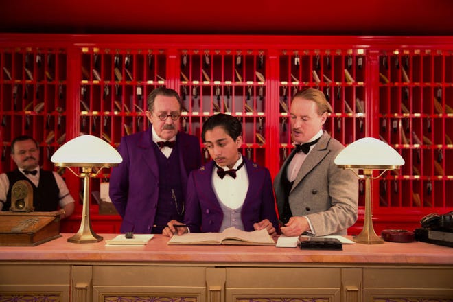 "The Grand Budapest Hotel" features (from left) Tom Wilkinson, Tony Revolori and Owen Wilson.
