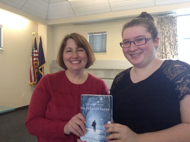 Kimberly (right) hangs with YA author Elizabeth LaBan at the Bucks County Library Center in Doylestown.